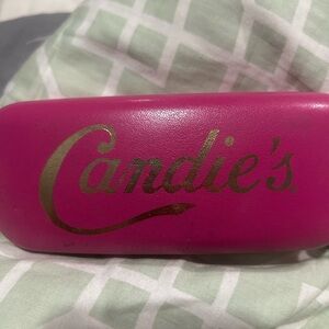 Candie's Fuchsia Glasses Case with Gold Logo